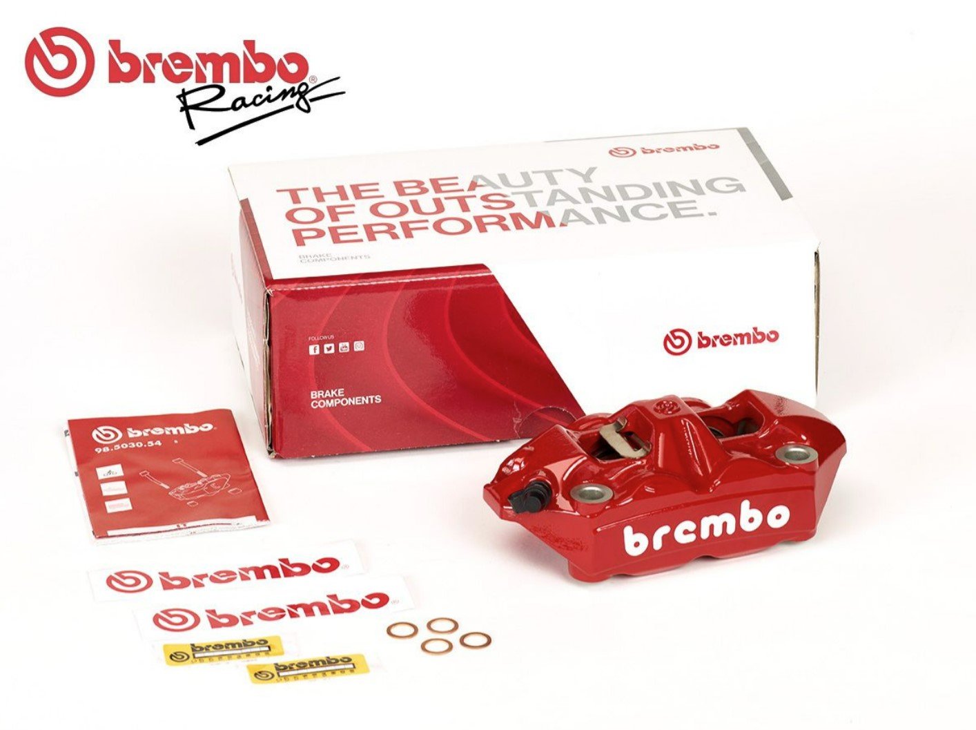 Brembo Red White Left 120988588 6