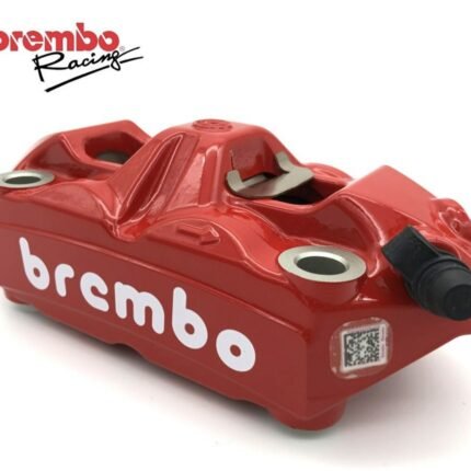Brembo Racing Red Radial Brake Caliper M4 Monoblock 100mm White Logo Right MV Agusta