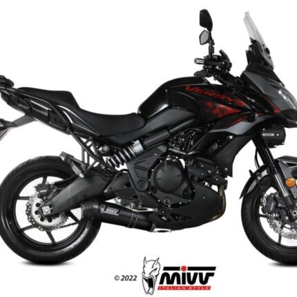Mivv Oval Black Stainless Steel Full System Exhaust Kawasaki Versys 650
