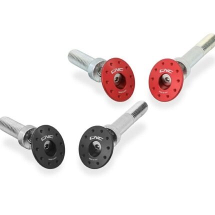 CNC Racing Oblique Holes Frame Cap Kit Red Ducati Multistrada V4 / S