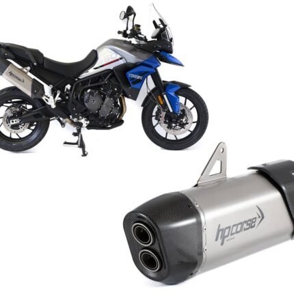 HP Corse SP-3 Carbon 350 Satin Steel Exhaust Slip On Triumph Tiger 900